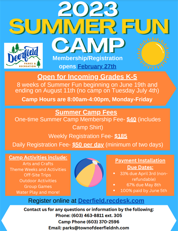 Deerfield Parks & Recreation Home